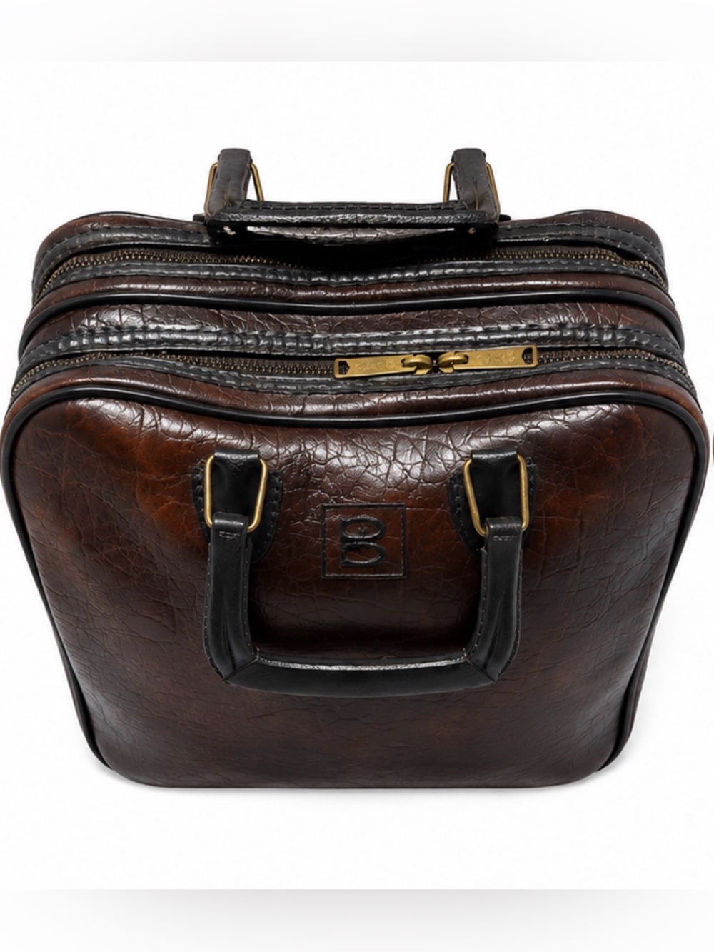 Vintage Brunswick Brown Bowling Bag Made in USA Retro